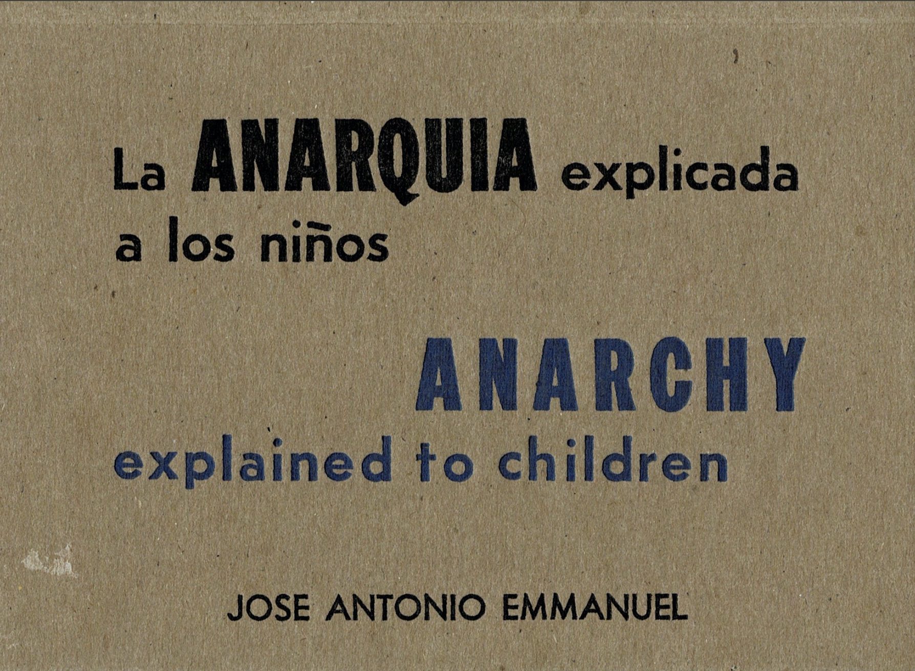 Portada de La anarquía explicada a los niños