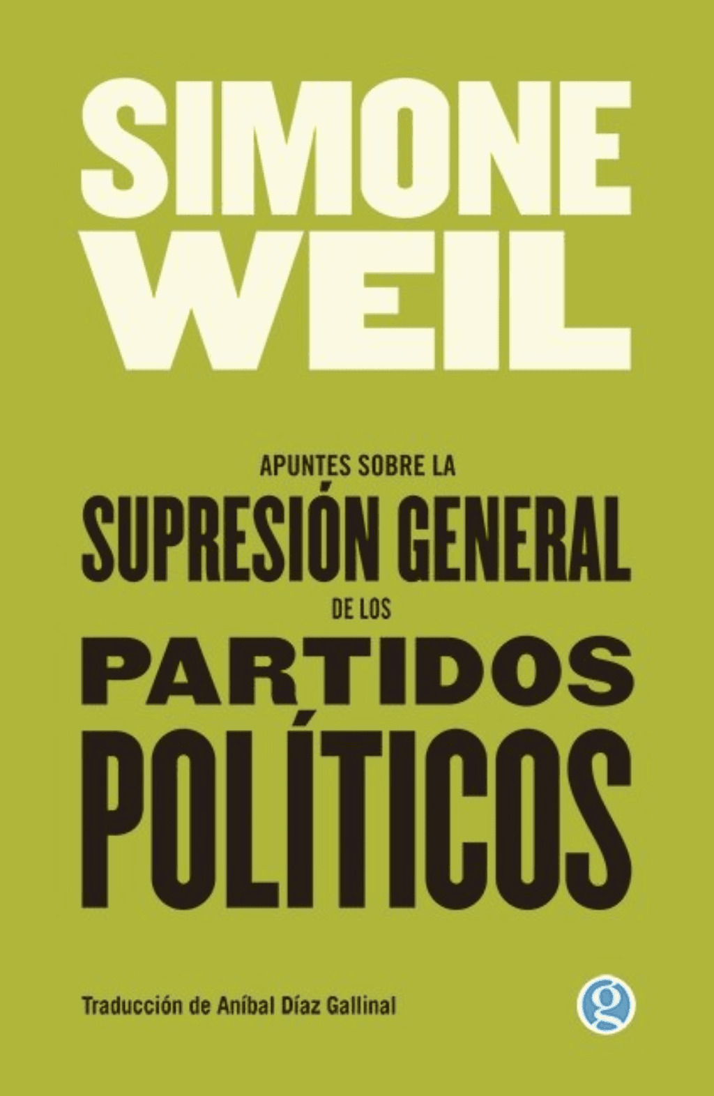 Portada de Apuntes sobre la supresión general de los partidos políticos